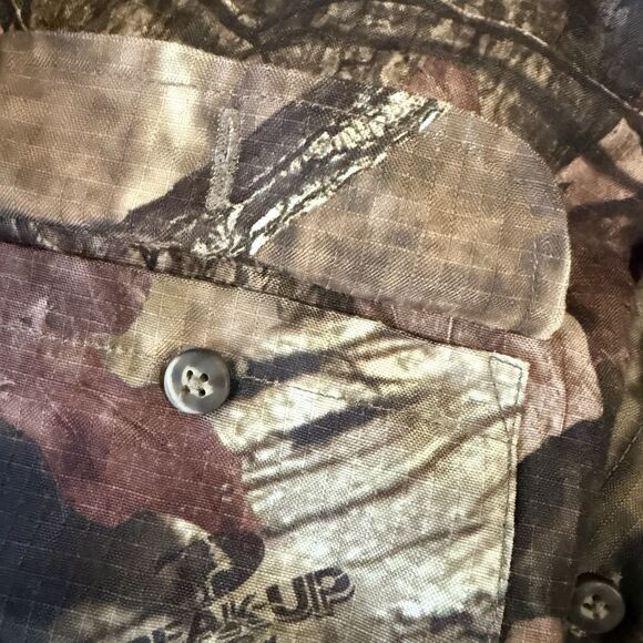 Mossy Oak Camo Shirt Men's L Break Up Infinity Button Up Long Sleeve Hunting - Picture 8 of 11